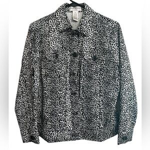 Draper’s & Damon’s Animal Print Front pocket Jacket